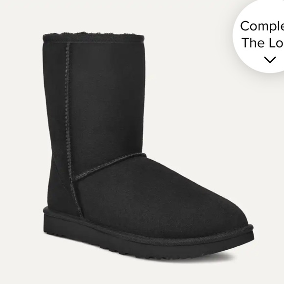 UGG CLASSIC SHORT II BLACK SUEDE - Picture 2 of 8